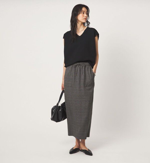 UNITED ARROWS green label relaxing「［size SHORTあり］ツイードライク スカート マシンウォッシャブル 帯電防止」|タイト|