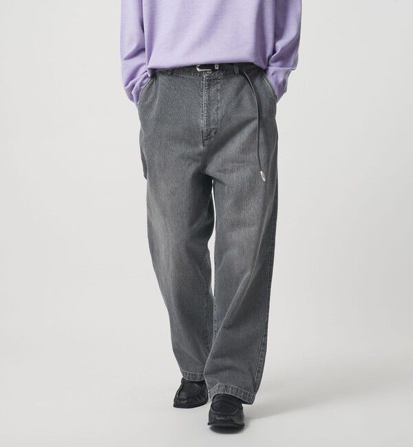 BEAUTY&YOUTH UNITED ARROWS「グレー デニム スラックス NO.9」|チノ|DK.GRAY