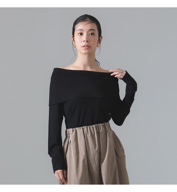Demi-Luxe BEAMS 「オフショルダー プルオーバーニット」|ニット・セーター|