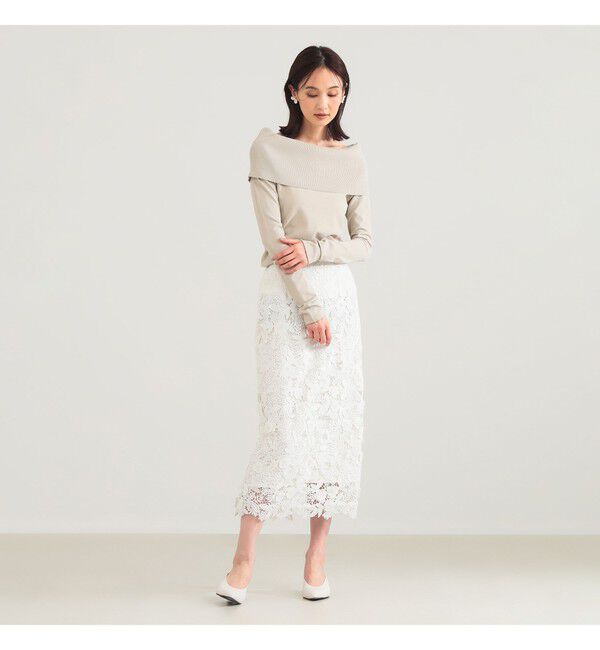Demi-Luxe BEAMS 「オフショルダー プルオーバーニット」|ニット・セーター|