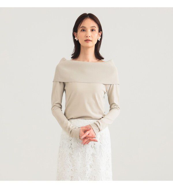 Demi-Luxe BEAMS 「オフショルダー プルオーバーニット」|ニット・セーター|