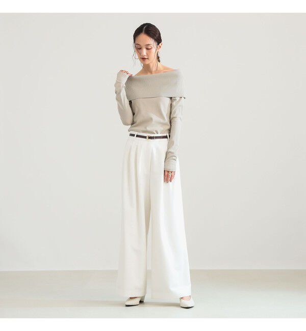 Demi-Luxe BEAMS 「オフショルダー プルオーバーニット」|ニット・セーター|