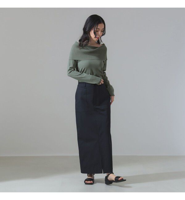 Demi-Luxe BEAMS 「オフショルダー プルオーバーニット」|ニット・セーター|