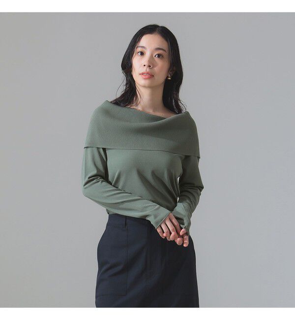 Demi-Luxe BEAMS 「オフショルダー プルオーバーニット」|ニット・セーター|