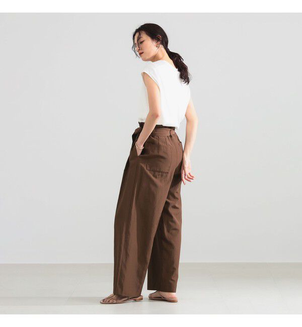Demi-Luxe BEAMS 「コットン シルク フレンチスリーブ Tシャツ」|Tシャツ・カットソー|