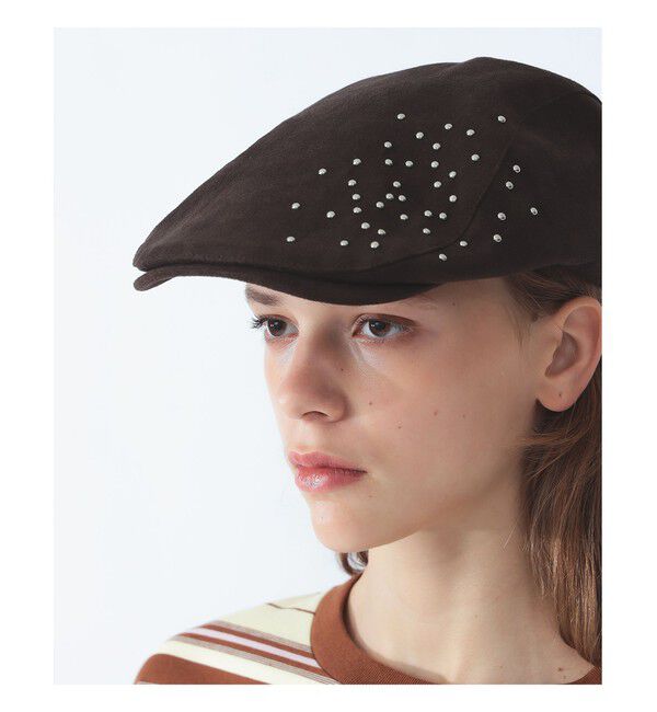 Ray BEAMS 「スタッズ フェイクスエード ハンチング」|ハンチング・ベレー帽|