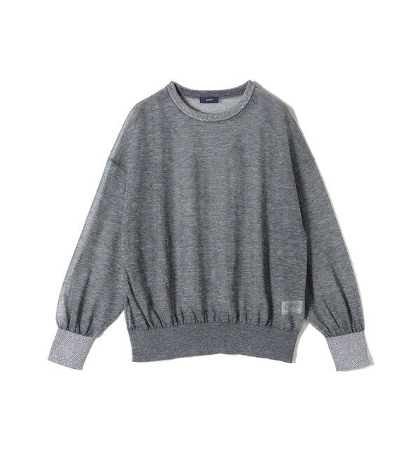 SHIPS for women「〈手洗い可能〉シアー ラメ クルーネック プルオーバー 24SS ◇」|ニット・セーター|