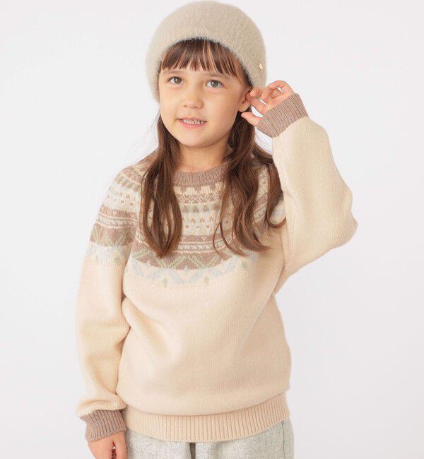 SHIPS KIDS「SHIPS KIDS:100～130cm /〈洗濯機可能〉フェアアイル ニット」|ニット・セーター|