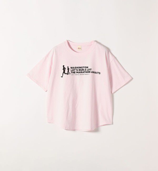 SHIPS any「【SHIPS any別注】THE KNiTS:〈洗濯機可能〉ラウンドヘム プリント ショート TEE」|Tシャツ・カットソー|