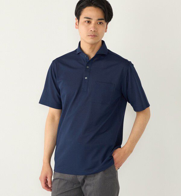 SHIPS Colors 「SHIPS Colors:〈速乾・接触冷感・UVカット〉Breeze Cool(R) ポロシャツ◇」|ポロシャツ|ネイビー
