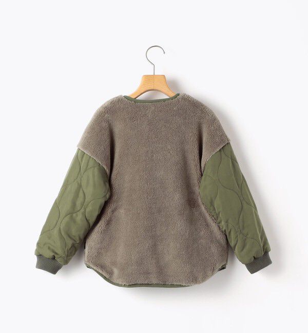 SHIPS KIDS「SHIPS KIDS:80～90cm / 〈洗濯機可能〉ボア&times;キルティング リバーシブル ブルゾン」|ブルゾン・スタジャン|