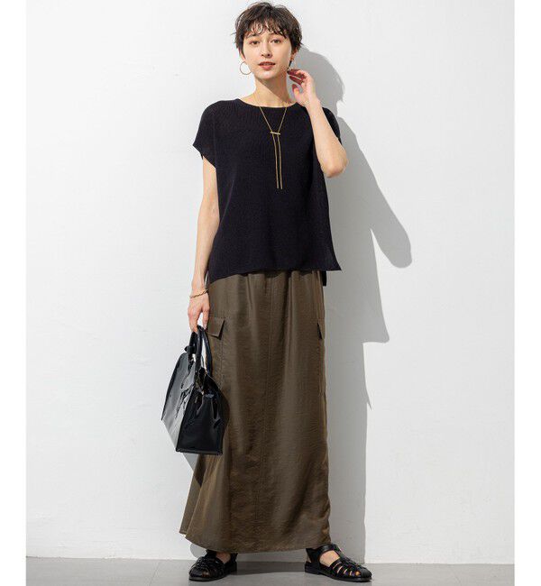 23区「【洗える】シャイニーシアー オーバーサイズ ニット」|ニット・セーター|