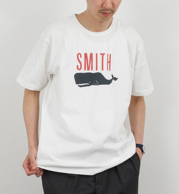 NOLLEY'S goodman「【BARNS OUTFITTERS】別注 SMITH プリントTシャツ 26SS」|Tシャツ・カットソー|ホワイト