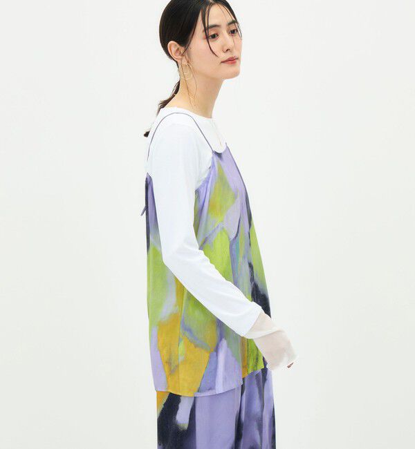 NOLLEY'S「ウォッシャブル袖口シアー切替ロンT」|Tシャツ・カットソー|