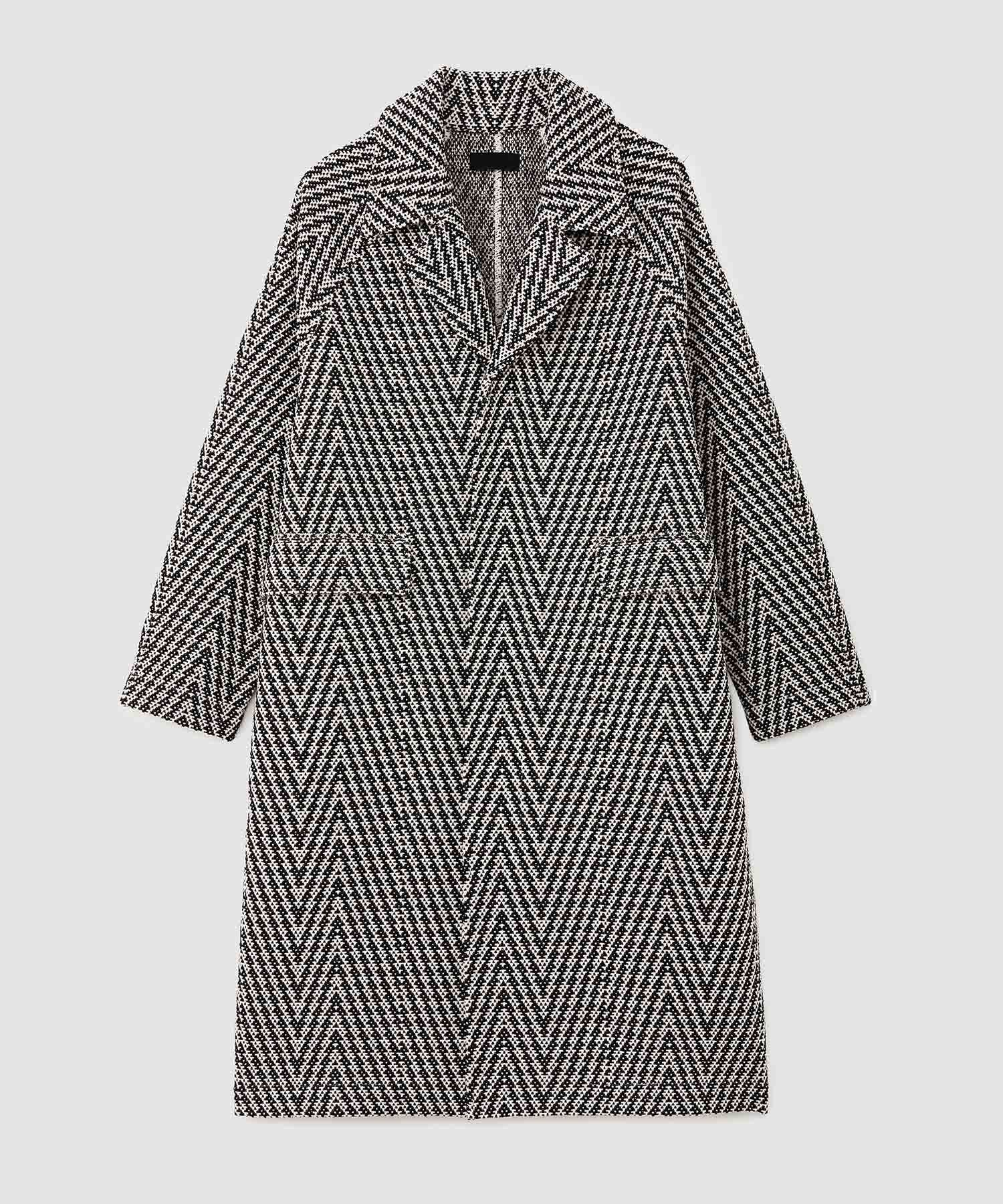 ROPE「【COOHEM】HERRINGBONE TWEED COAT(コーヘン/ヘリンボーンツイードコート)」|ノーカラージャケット|