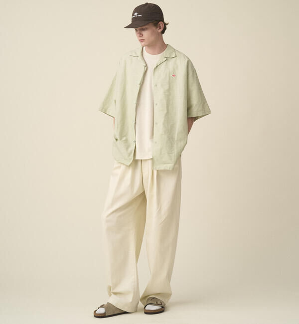 DANTON「DANTON | コットンリネンスラブ 半袖シャツ MEN」|シャツ・ブラウス|