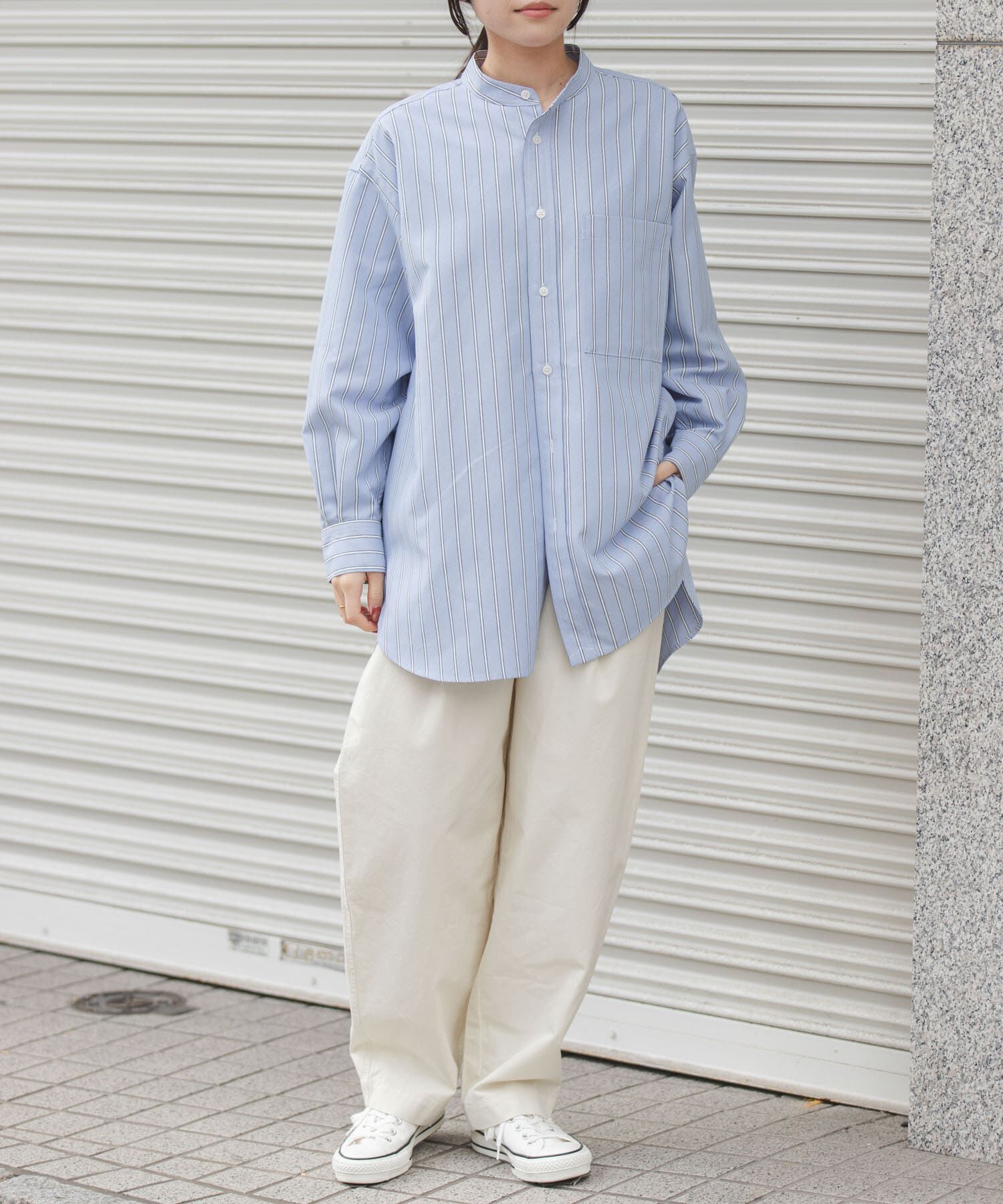 URBAN RESEARCH DOORS「FORK&SPOON　PEオックスロングシャツ」|シャツ・ブラウス|