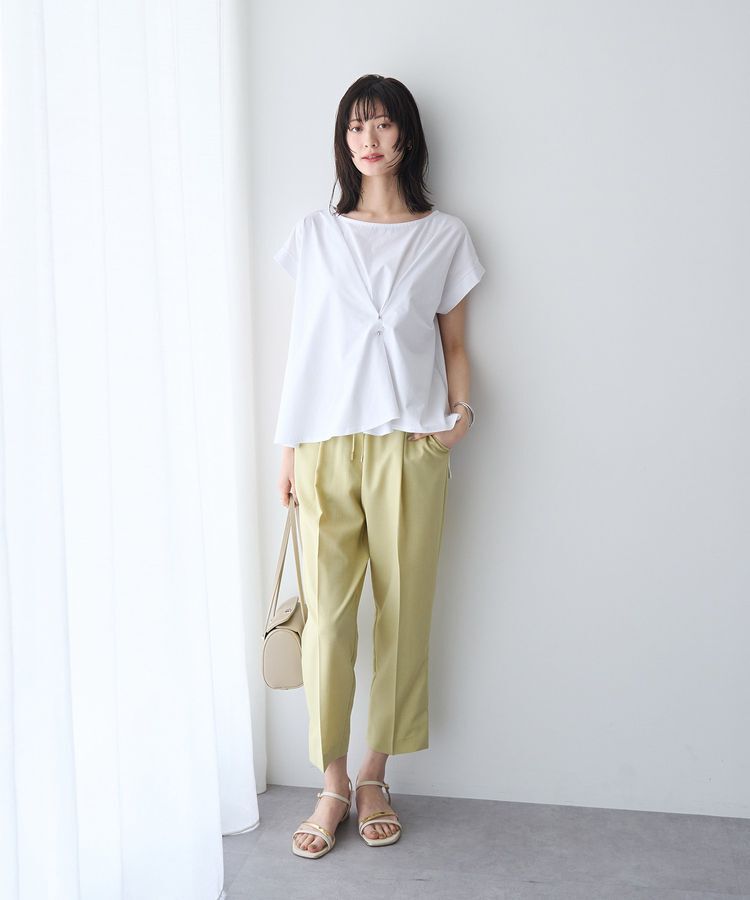 YECCA VECCA「ピン付きドレープカットソー」|Tシャツ・カットソー|