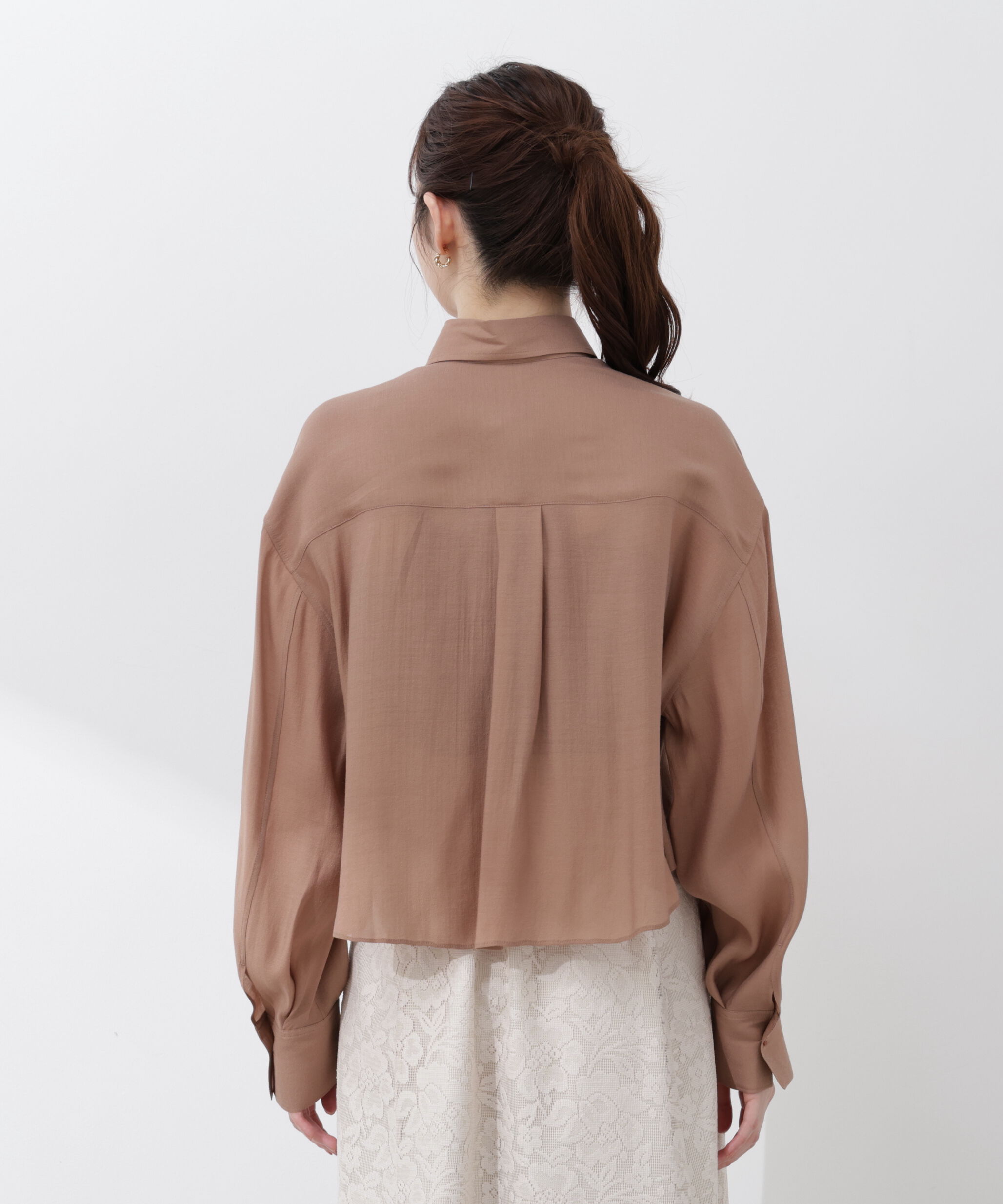 PROPORTION BODY DRESSING「短丈シアーシャツ 26SS」|シャツ・ブラウス|