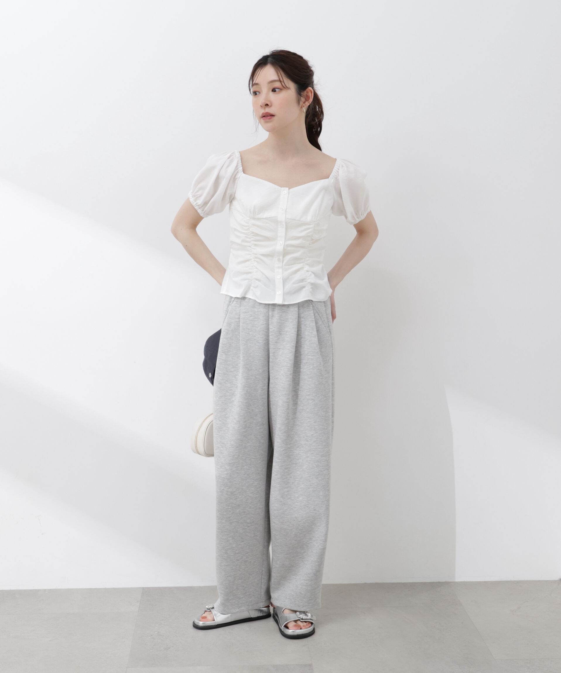 PROPORTION BODY DRESSING「〈a/mie〉パフスリーブドロストブラウス 26SS」|シャツ・ブラウス|