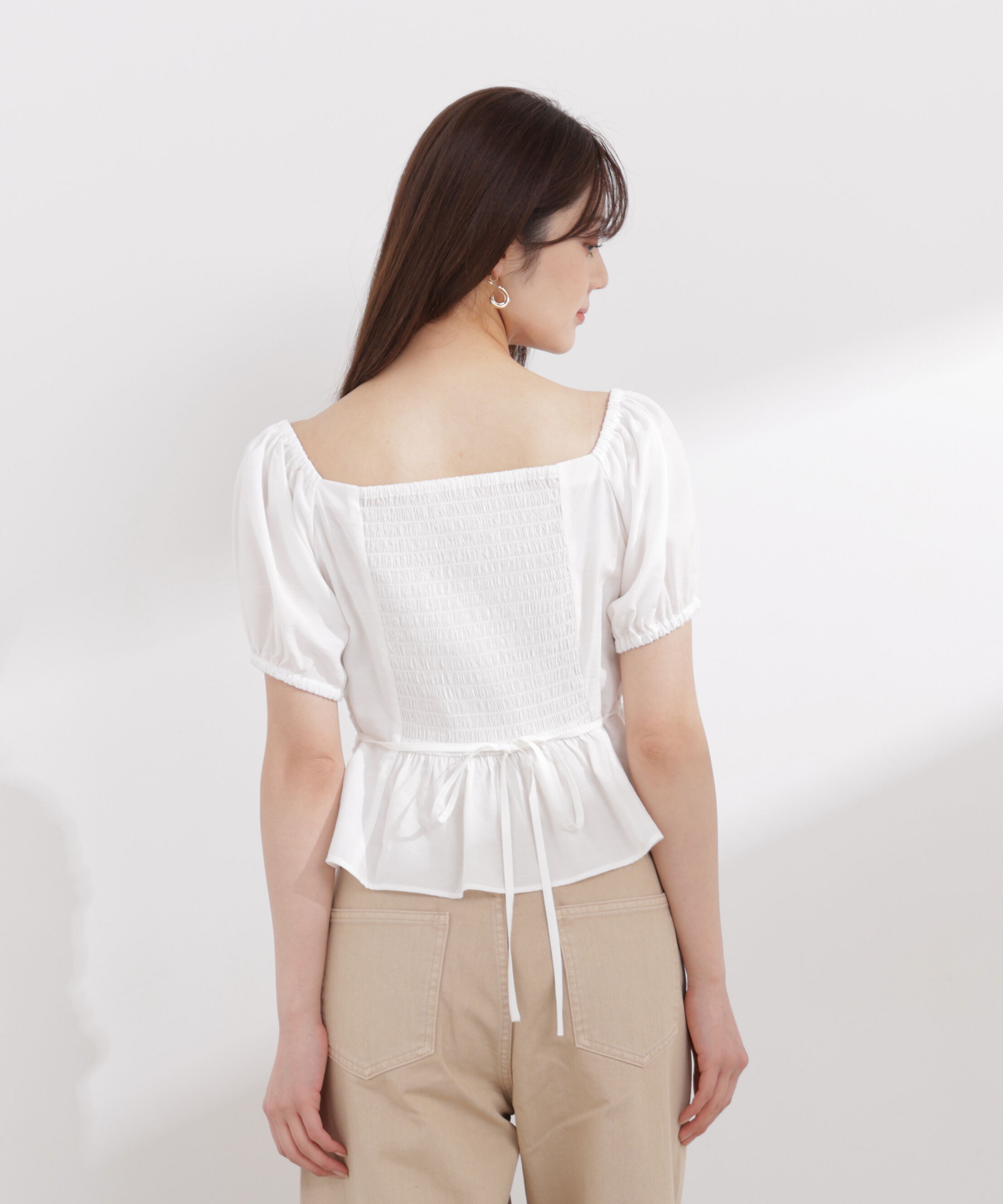 PROPORTION BODY DRESSING「〈a/mie〉パフスリーブドロストブラウス 26SS」|シャツ・ブラウス|
