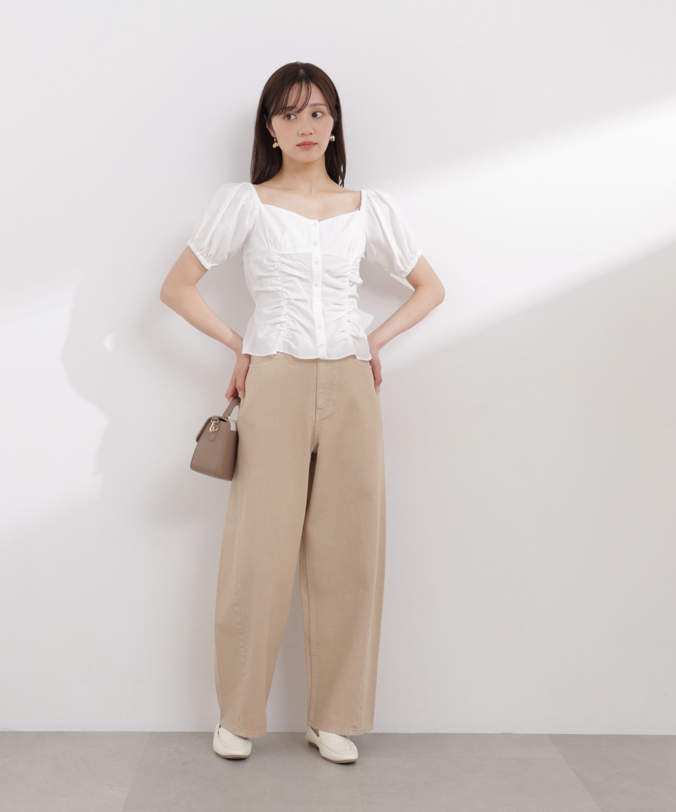 PROPORTION BODY DRESSING「〈a/mie〉パフスリーブドロストブラウス 26SS」|シャツ・ブラウス|