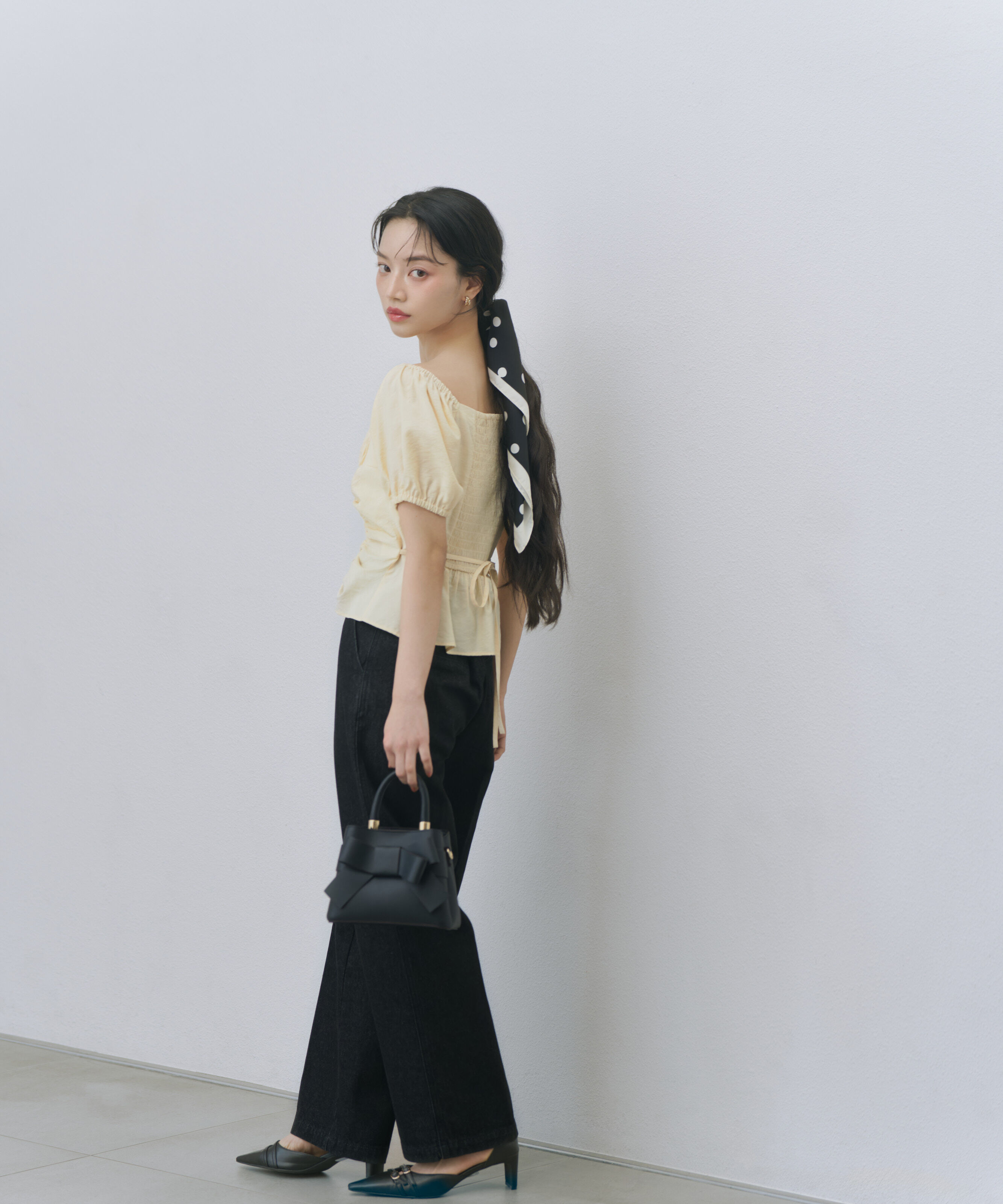 PROPORTION BODY DRESSING「〈a/mie〉パフスリーブドロストブラウス 26SS」|シャツ・ブラウス|