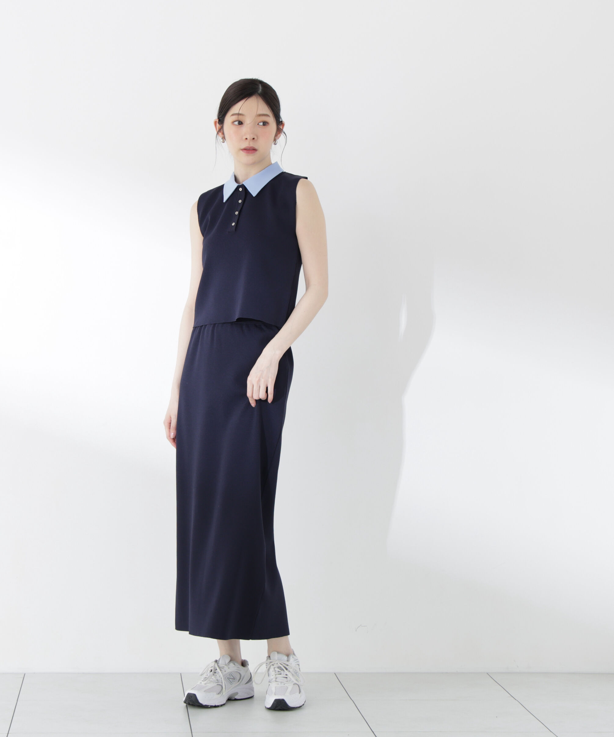 PROPORTION BODY DRESSING「＜青島心さん着用＞衿ドッキングニットセットアップ」|ワンピース|