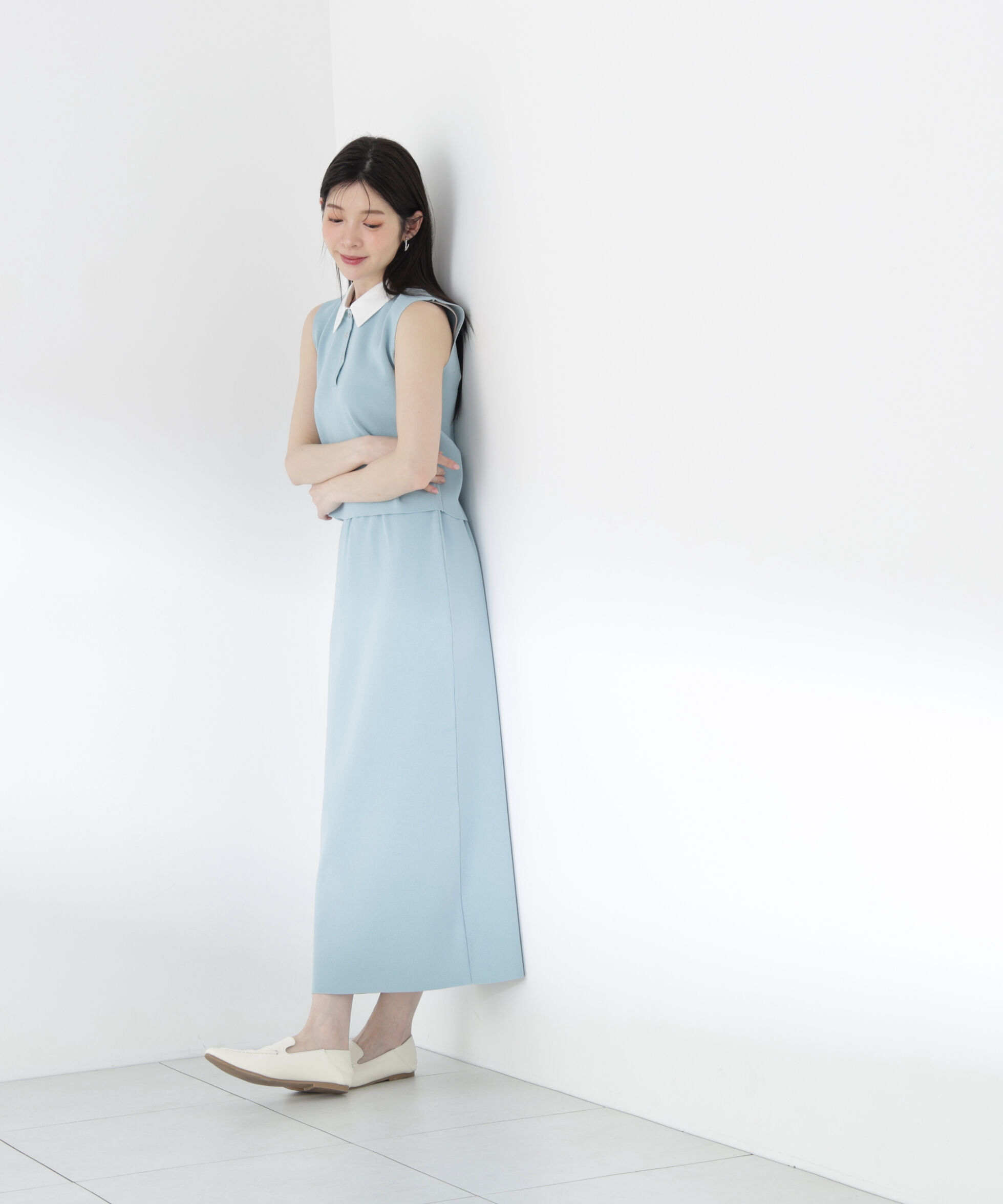 PROPORTION BODY DRESSING「＜青島心さん着用＞衿ドッキングニットセットアップ」|ワンピース|