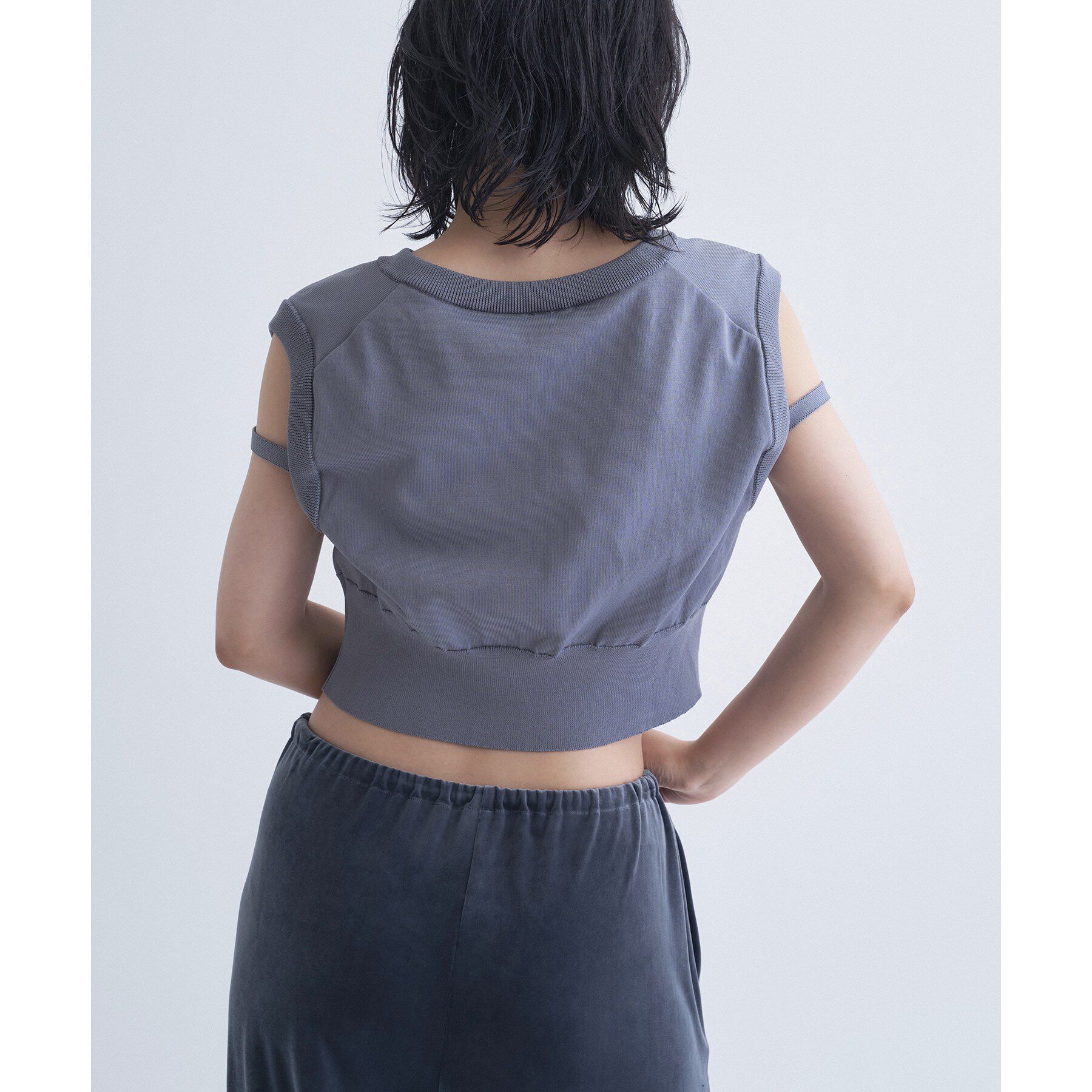 CODE A「design short vest」|ニット・セーター|