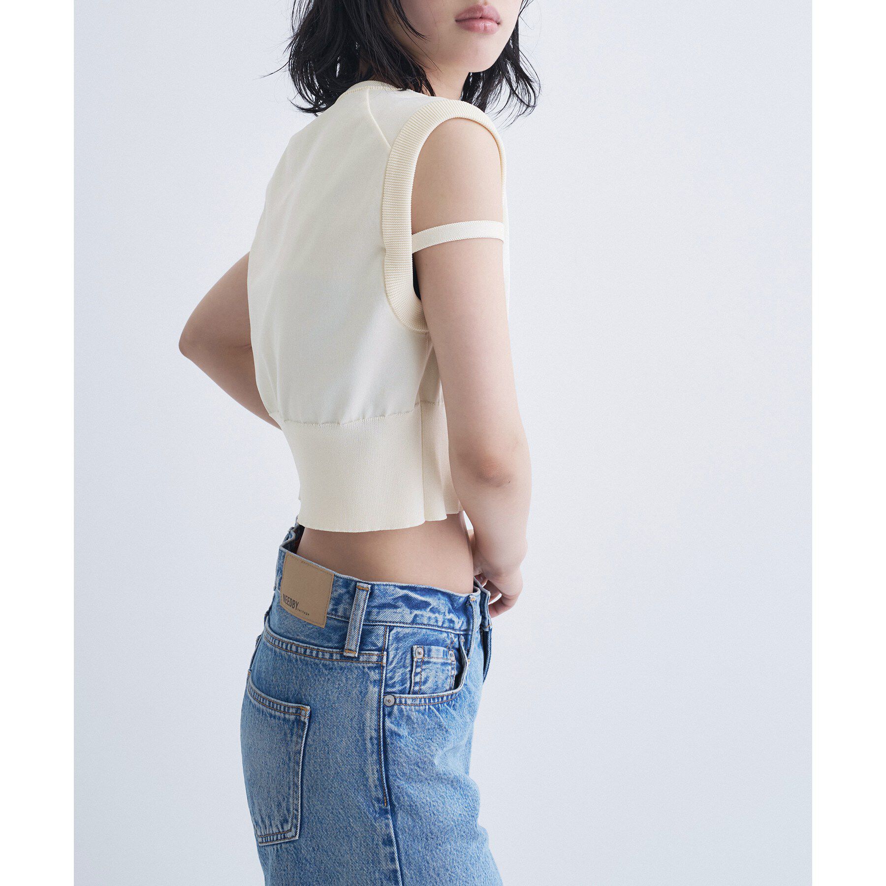 CODE A「design short vest」|ニット・セーター|