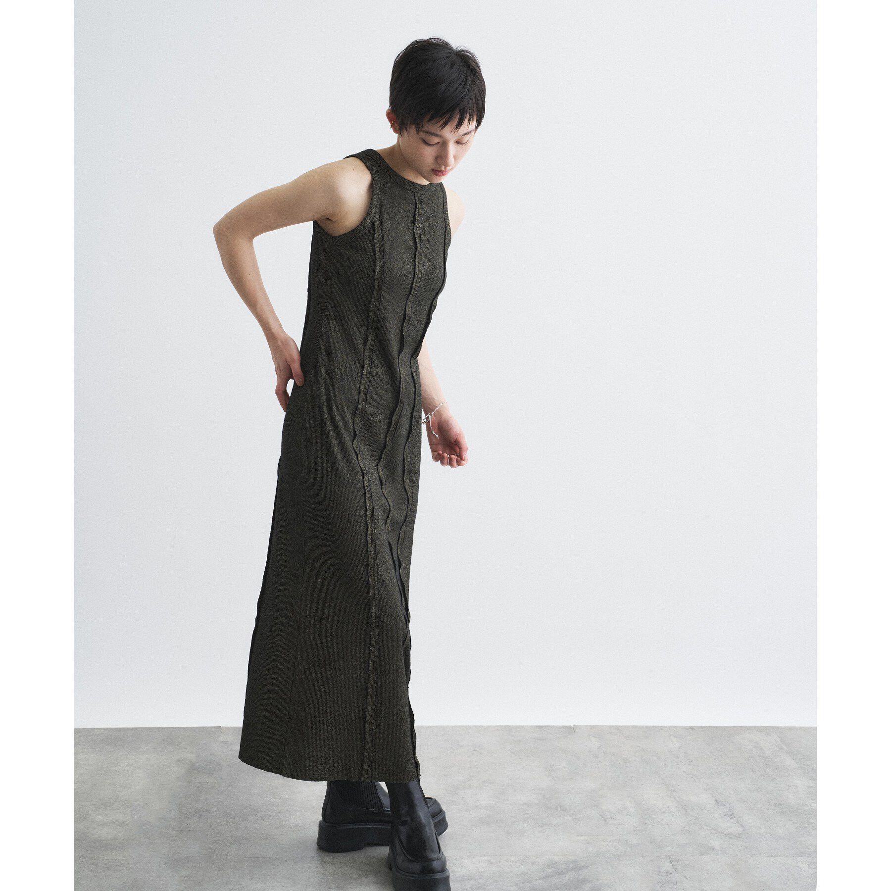 CODE A「【Cup-in】Jersey dress」|ワンピース|