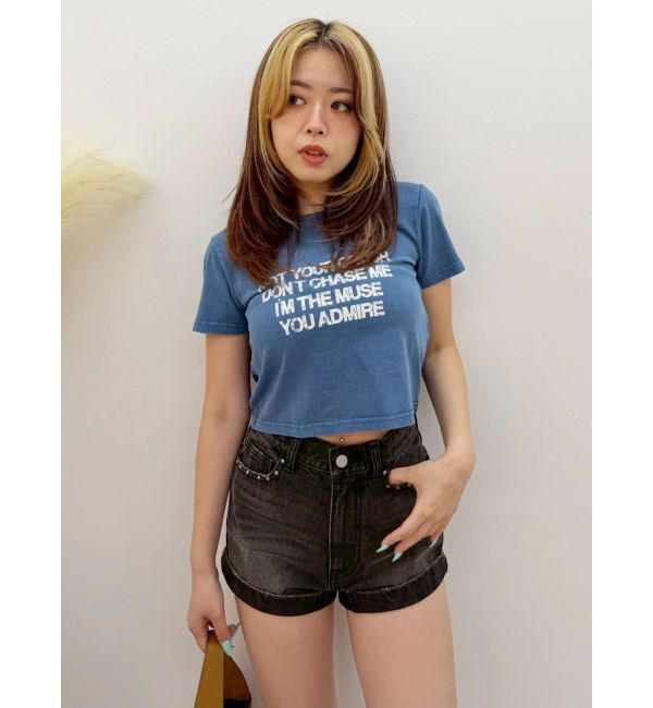 EVRIS「バックオープンクロップドＴシャツ」|Tシャツ・カットソー|