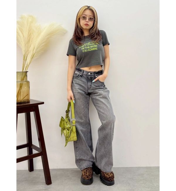 EVRIS「バックオープンクロップドＴシャツ」|Tシャツ・カットソー|