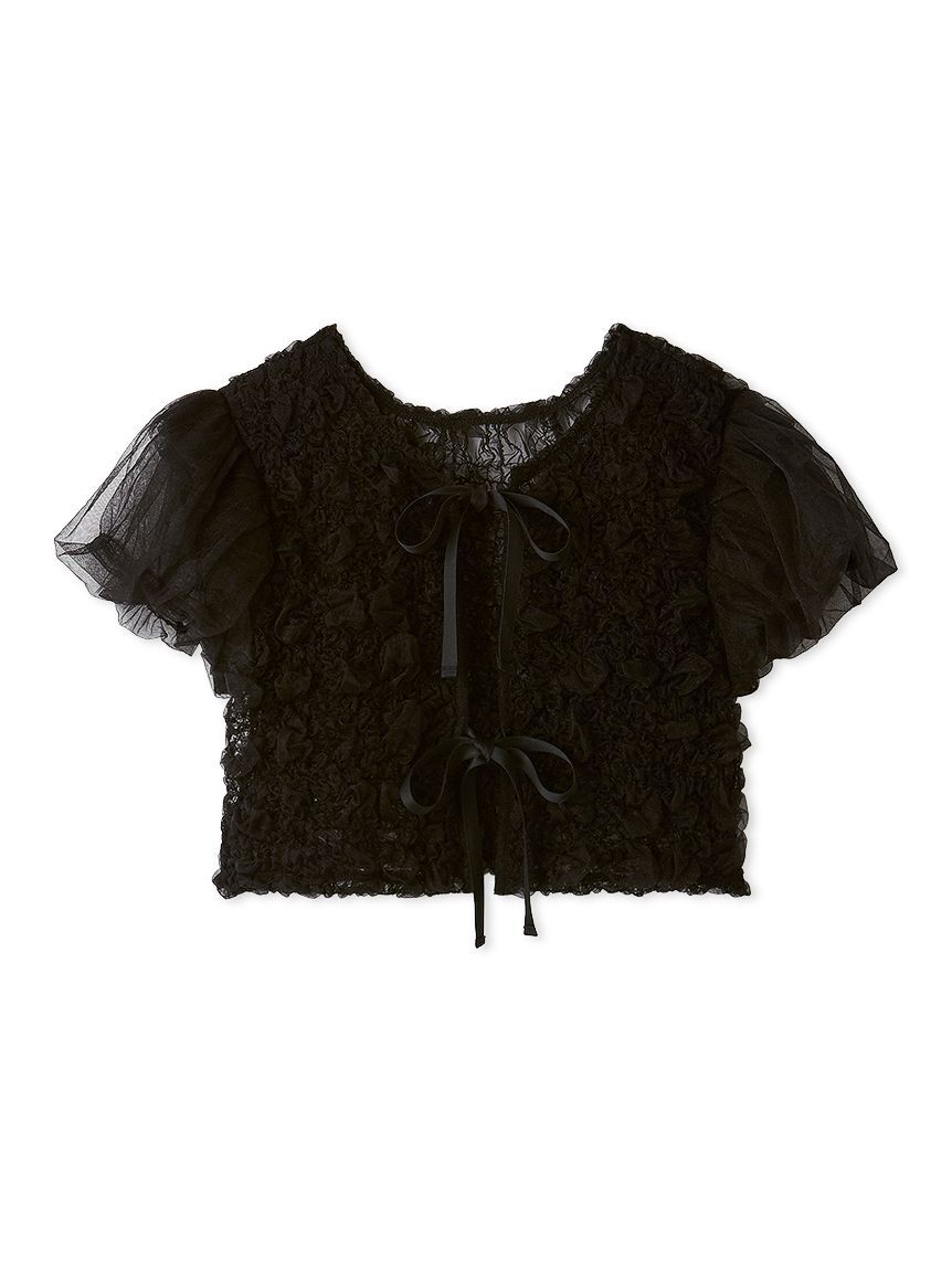 LILY BROWN「シャーリングコンパクトリボントップス」|Tシャツ・カットソー|