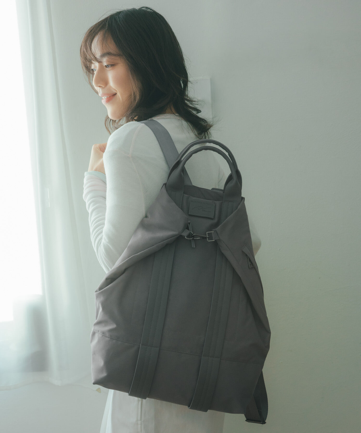 W&.Day/Night「W&.Day/Night ダブルアンドデイナイトレポ 2WAYトートリュック B4サイズ 19172」|トートバッグ|グレー