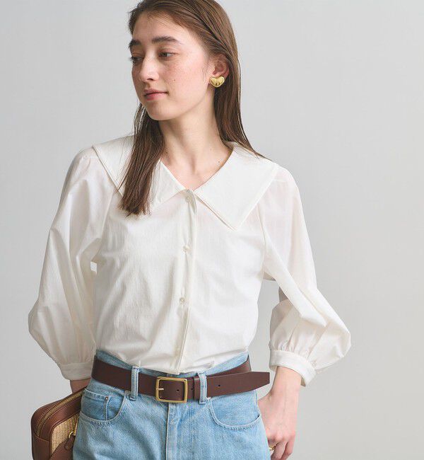 UNITED ARROWS「ビック カラー ブラウス ‐はっ水 ウォッシャブル‐」|シャツ・ブラウス|