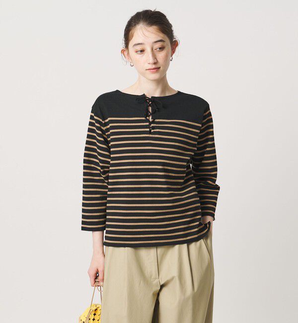 UNITED ARROWS「【別注】＜TICCA＞ボーダー バック レースアップ カットソー ‐united LOVE project 2026」|Tシャツ・カットソー|