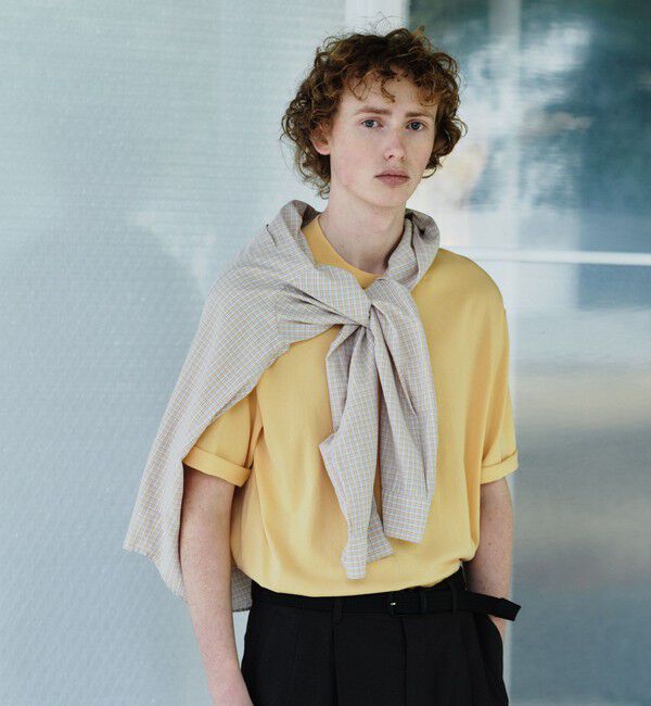 UNITED ARROWS green label relaxing「A+ プレーン 18G ビズ クルーネック 半袖ニット -ウォッシャブル-」|ニット・セーター|SHERBET