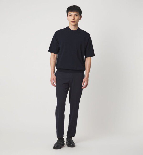 UNITED ARROWS green label relaxing「A+ プレーン 18G ビズ クルーネック 半袖ニット -ウォッシャブル-」|ニット・セーター|