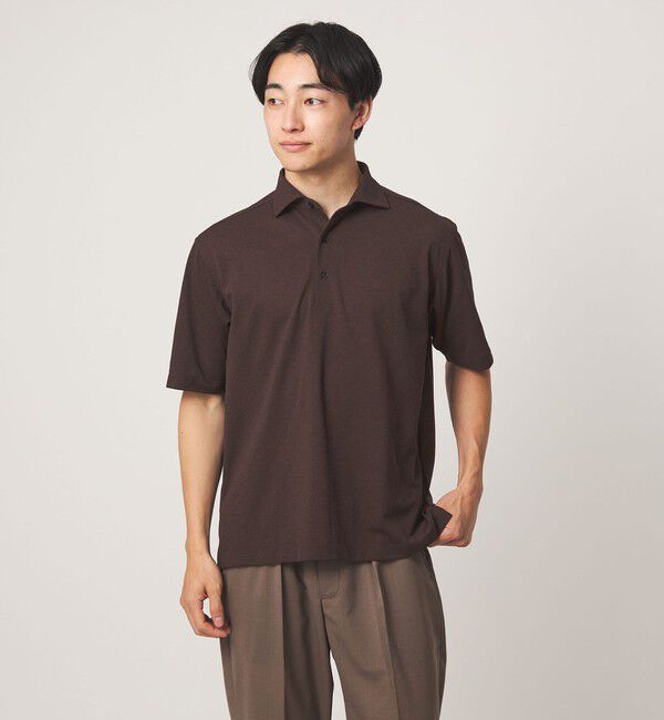 UNITED ARROWS green label relaxing「プライムフレックス ドット メッシュ カッタウェイ ビズポロ ポロシャツ -ストレッチ・吸水速乾・通気性-」|ポロシャツ|