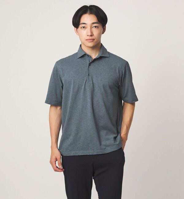 UNITED ARROWS green label relaxing「プライムフレックス ドット メッシュ カッタウェイ ビズポロ ポロシャツ -ストレッチ・吸水速乾・通気性-」|ポロシャツ|