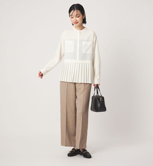 UNITED ARROWS green label relaxing「［size SHORTあり］スソ プリーツ シャツ マシンウォッシャブル 吸水速乾」|シャツ・ブラウス|
