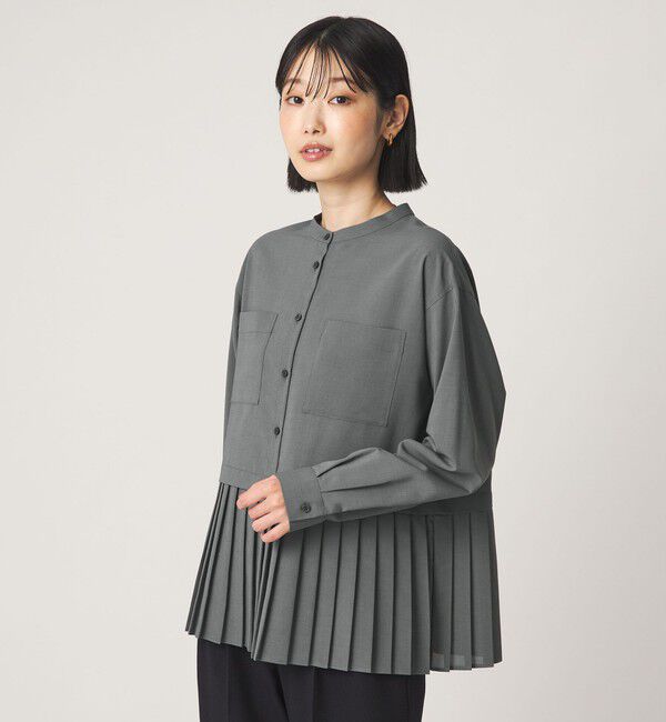 UNITED ARROWS green label relaxing「［size SHORTあり］スソ プリーツ シャツ マシンウォッシャブル 吸水速乾」|シャツ・ブラウス|KELLY
