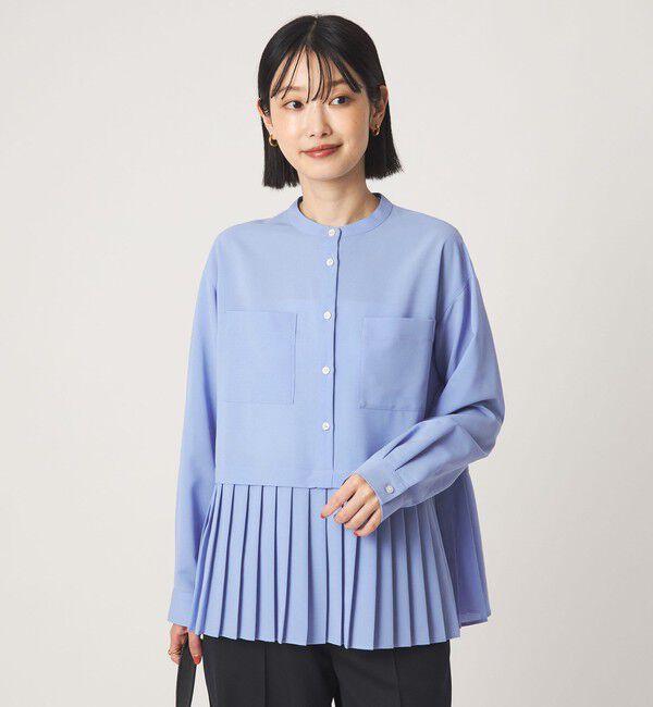UNITED ARROWS green label relaxing「［size SHORTあり］スソ プリーツ シャツ マシンウォッシャブル 吸水速乾」|シャツ・ブラウス|