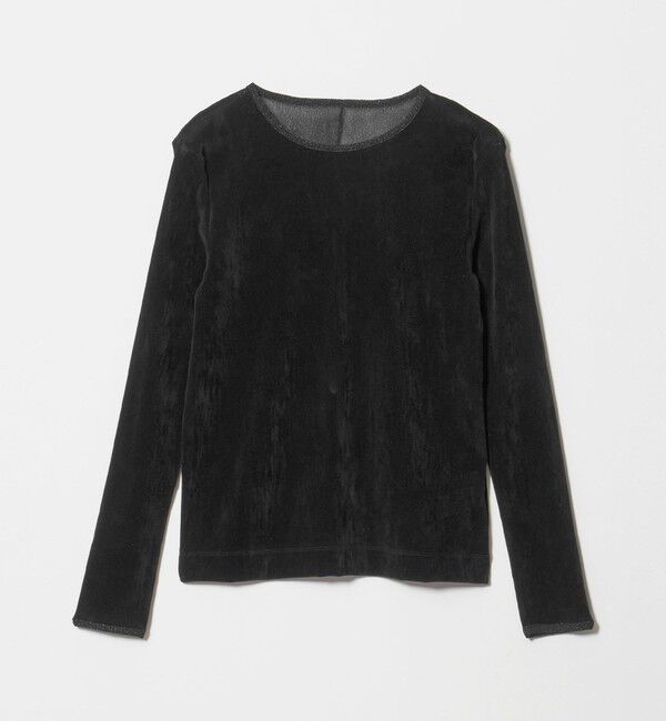 UNITED ARROWS green label relaxing「シアー フロッキー ラメ ロングスリーブ プルオーバー」|Tシャツ・カットソー|