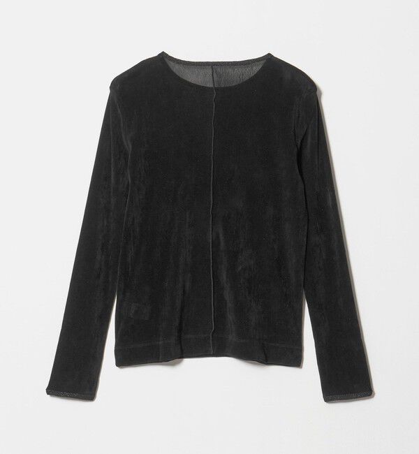 UNITED ARROWS green label relaxing「シアー フロッキー ラメ ロングスリーブ プルオーバー」|Tシャツ・カットソー|