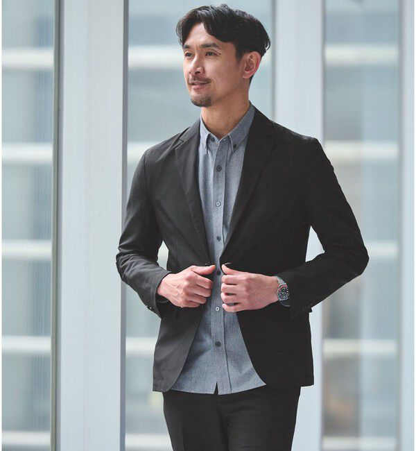 UNITED ARROWS green label relaxing「【WEB限定】JUST fit ドライポリエステル ナロー セットアップ -吸水速乾-」|テーラードジャケット|