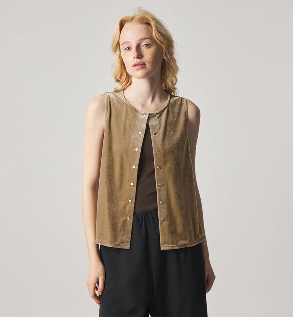 STEVEN ALAN「＜Steven Alan＞ベロア ノースリーブ」|カーディガン|