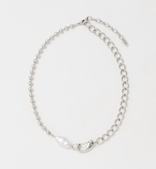 BEAUTY&YOUTH UNITED ARROWS「パールモチーフ&times;ミックスチェーン ネックレス」|ネックレス|